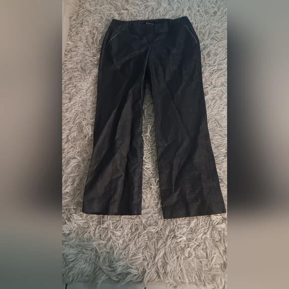 Sharagano Black Dress Pants With Shimmer SZ 12 - Picture 2 of 7